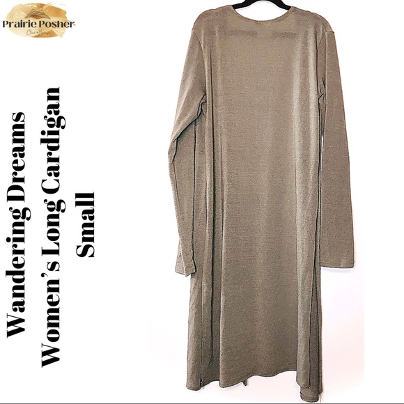 Wandering Dreams, Long Cardigan, Women’s Small, Sage, EUC, PrairieposherCA - Picture 2 of 3